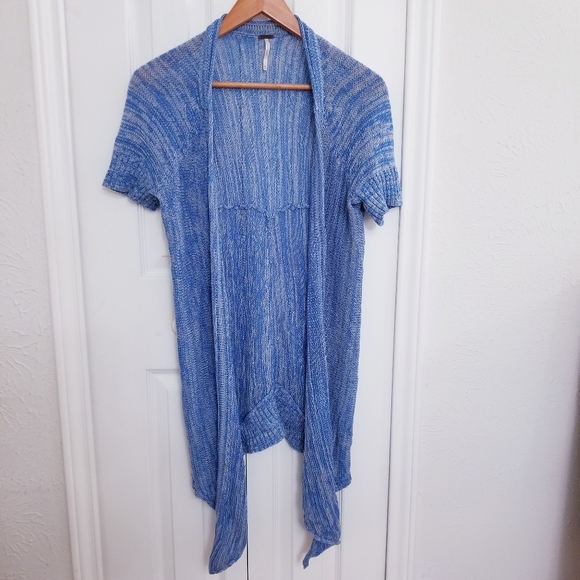 Free People Short Sleeve Cardigan with Adjustable - Picture 4 of 11